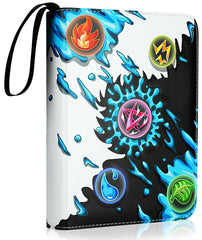 Tyyfnn 9-pocket card binder front view with durable case and compact storage