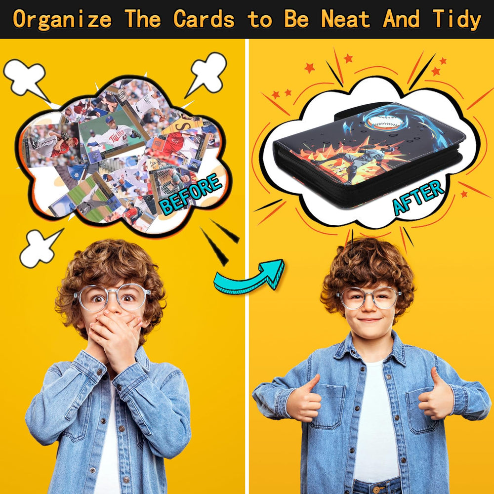 Blue Tyyfnn binder ready for display at a card meetup