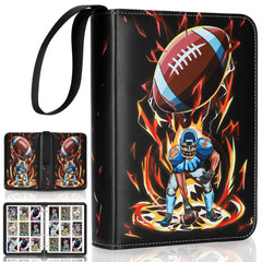 Tyyfnn football card binder with 9-pocket pages, organized display and protection.