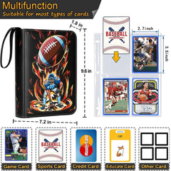 tyyfnn football card binder interior layout demonstrates high capacity organization
