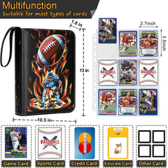 Tyyfnn binder interior with removable sleeves showing clear card view.