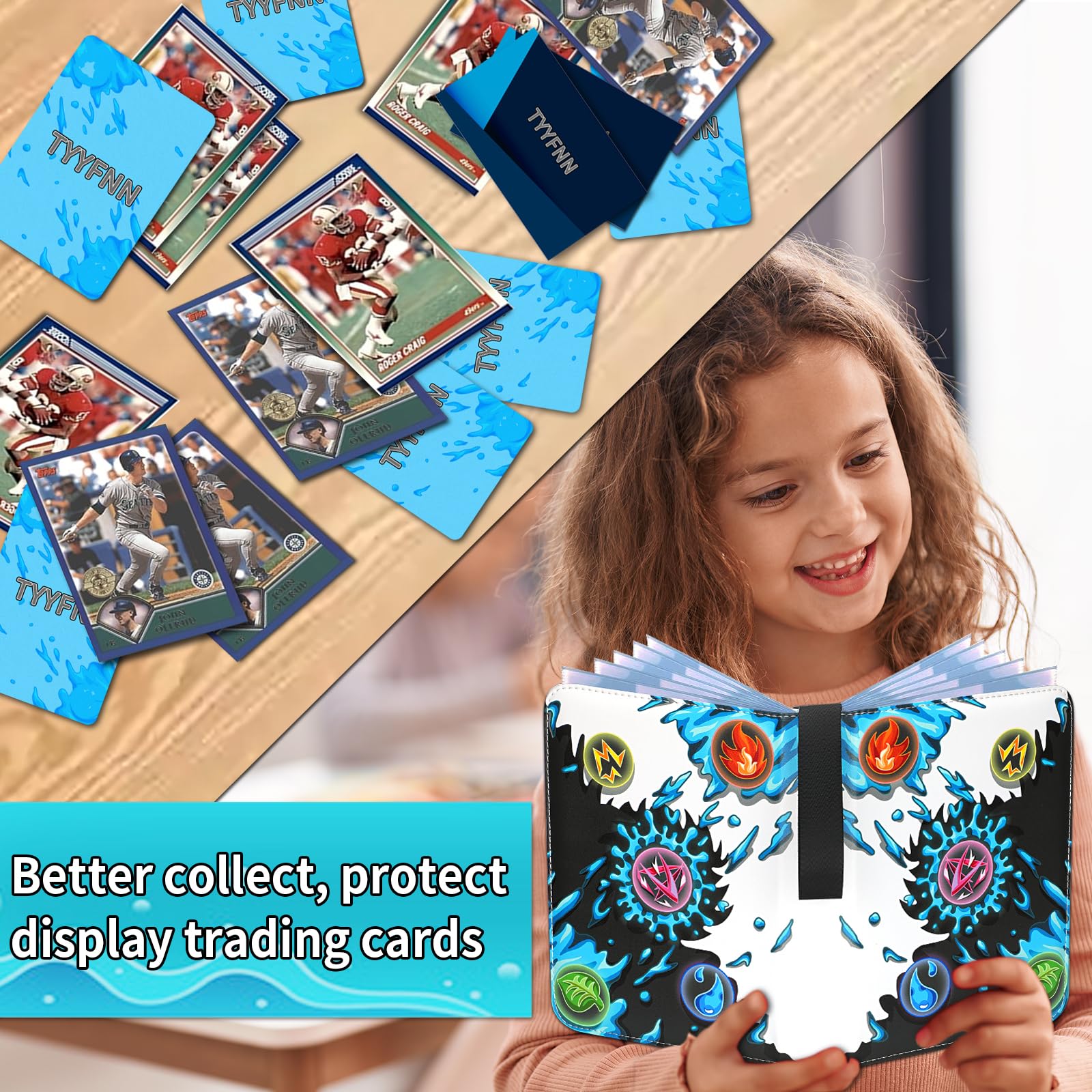 Tyyfnn sturdy zipper secures card contents during transport