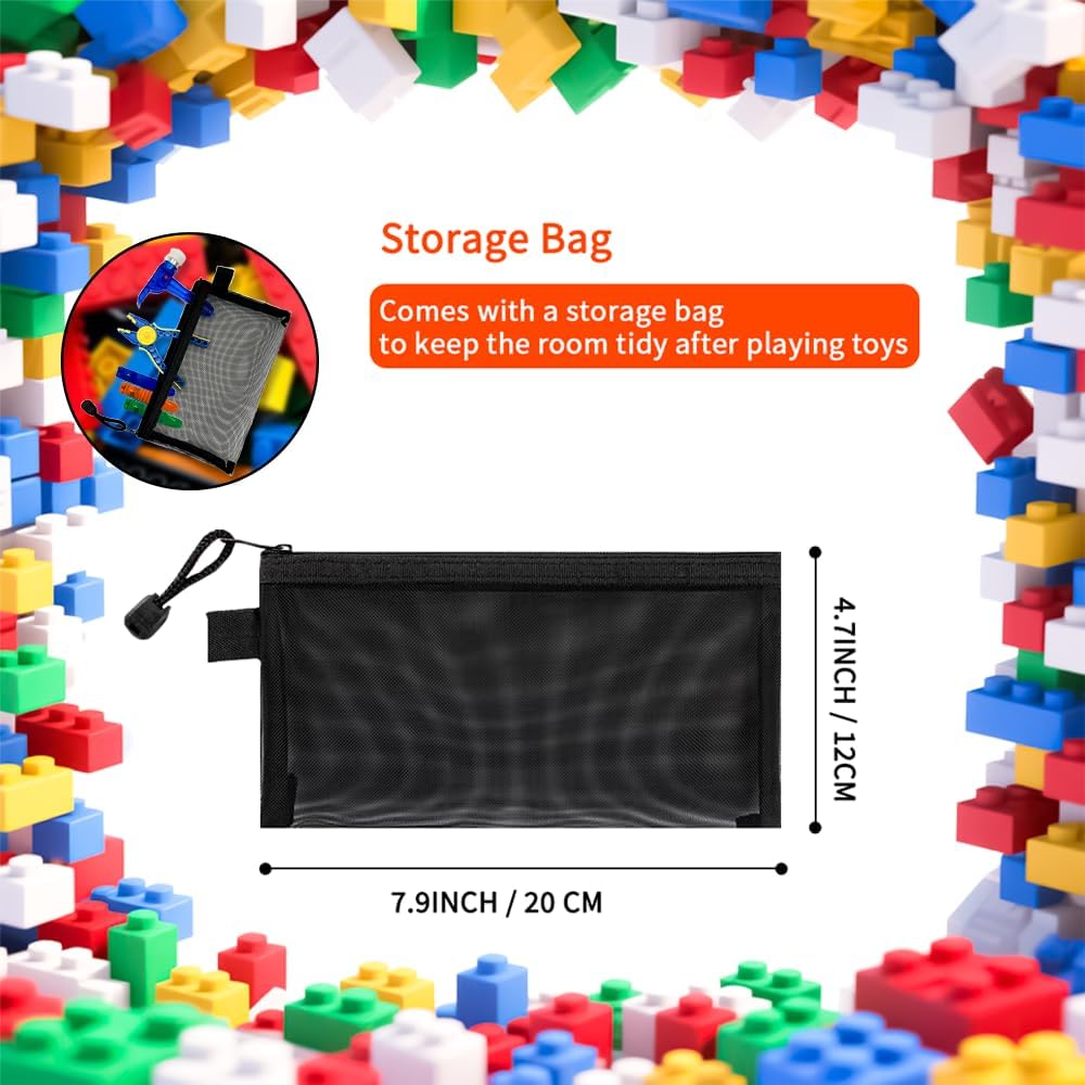 TZBTSTEAM Building Blocks Tool Kit compatibility with LEGO and major brands displayed