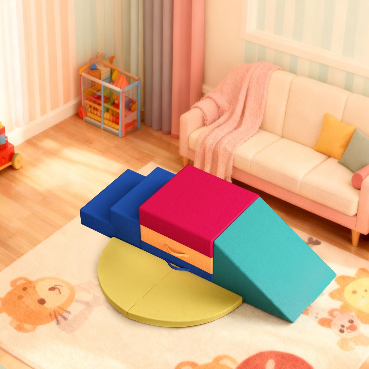 Tzechkii compact soft play set suitable for living rooms