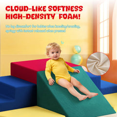 Tzechkii soft toddler climbing tower promoting imaginative stacking