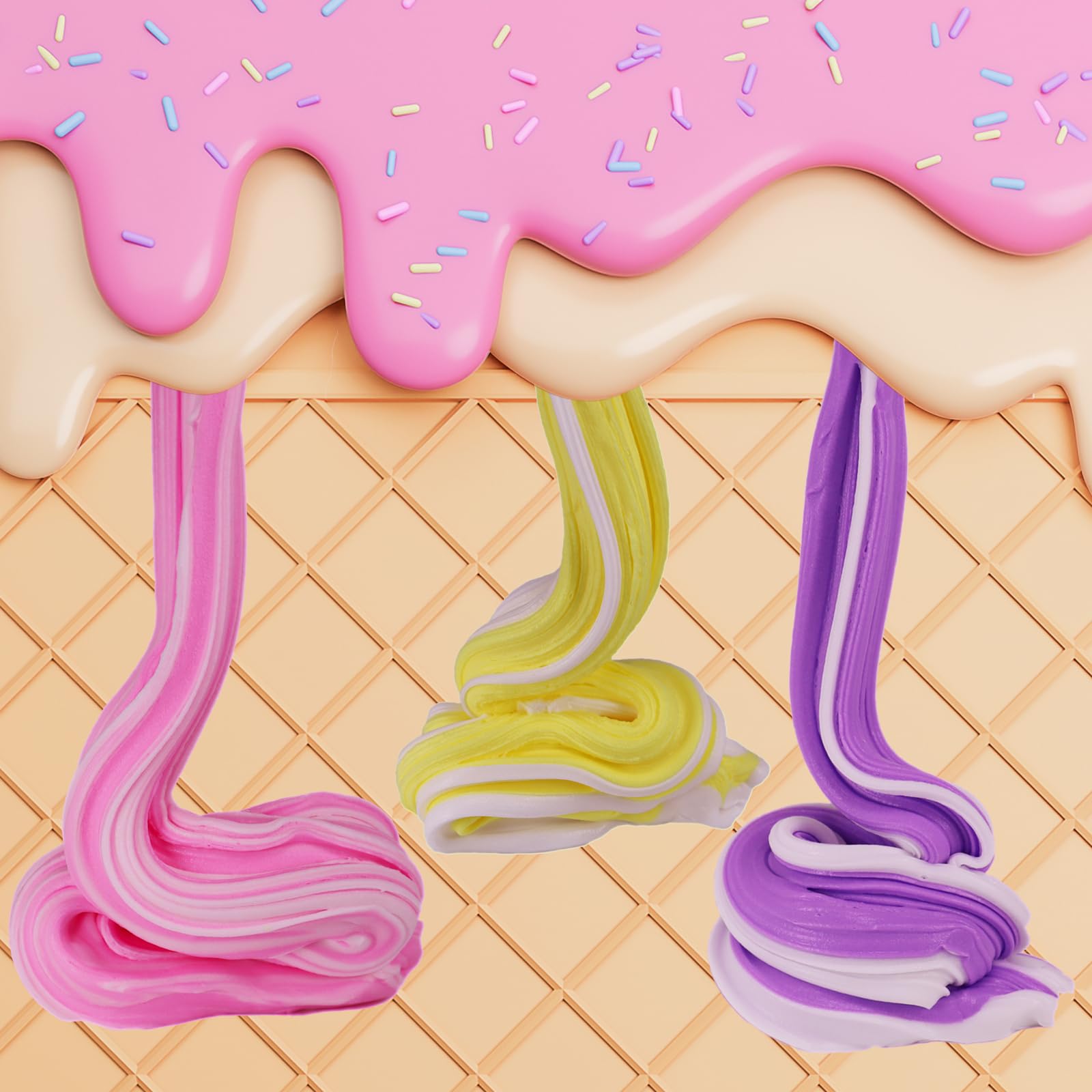 Tzsofesko soft slime close-up texture showing non-sticky stretch