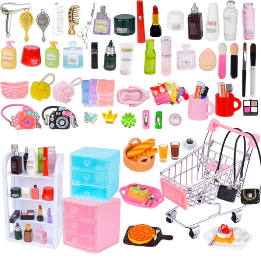 U-Zimikee dollhouse mini cosmetics assortment with realistic details.