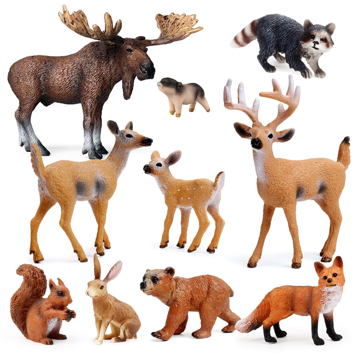 UANDME buck figure in woodland scene for cake toppers and storytelling play