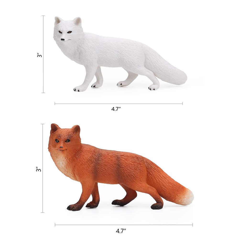 UANDME red baby fox figure perfect for cake toppers and dioramas.