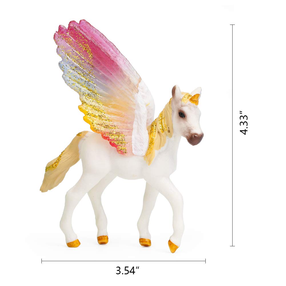 UANDME white mini standing unicorn figurine, compact accent for candy tables or storytime.
