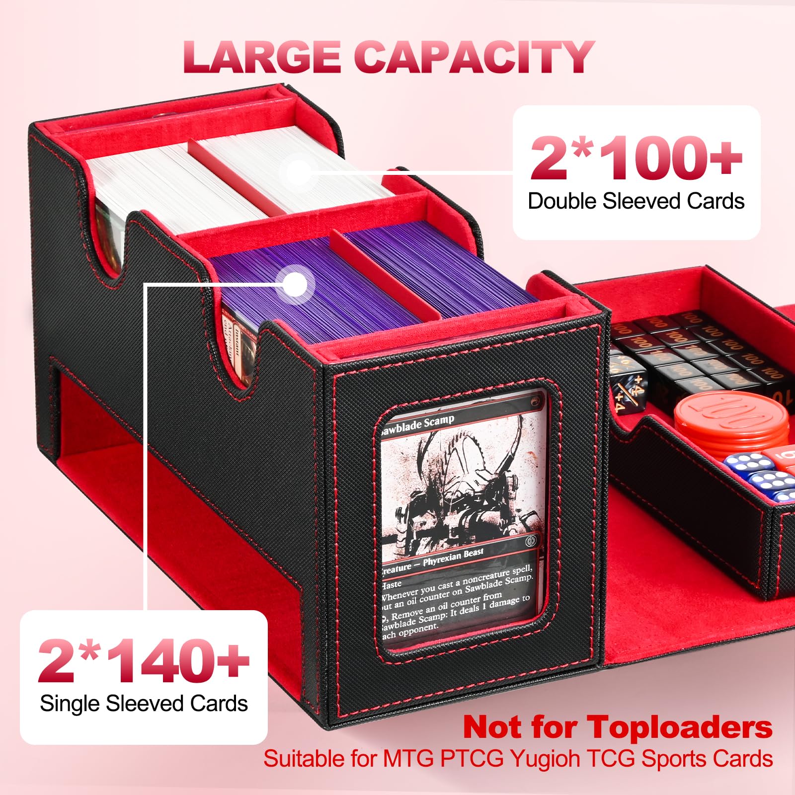UAONO dice tray offers extra space for dice and tokens