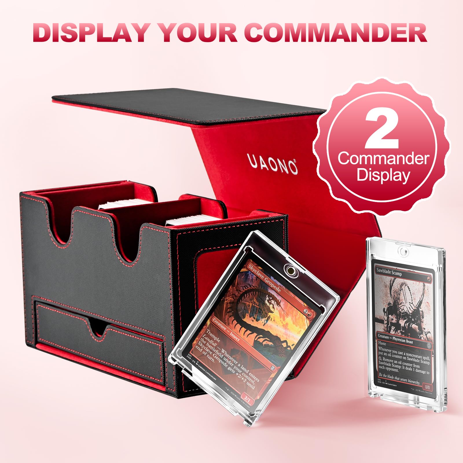 UAONO box interior with double magnetic holders for safe commander access