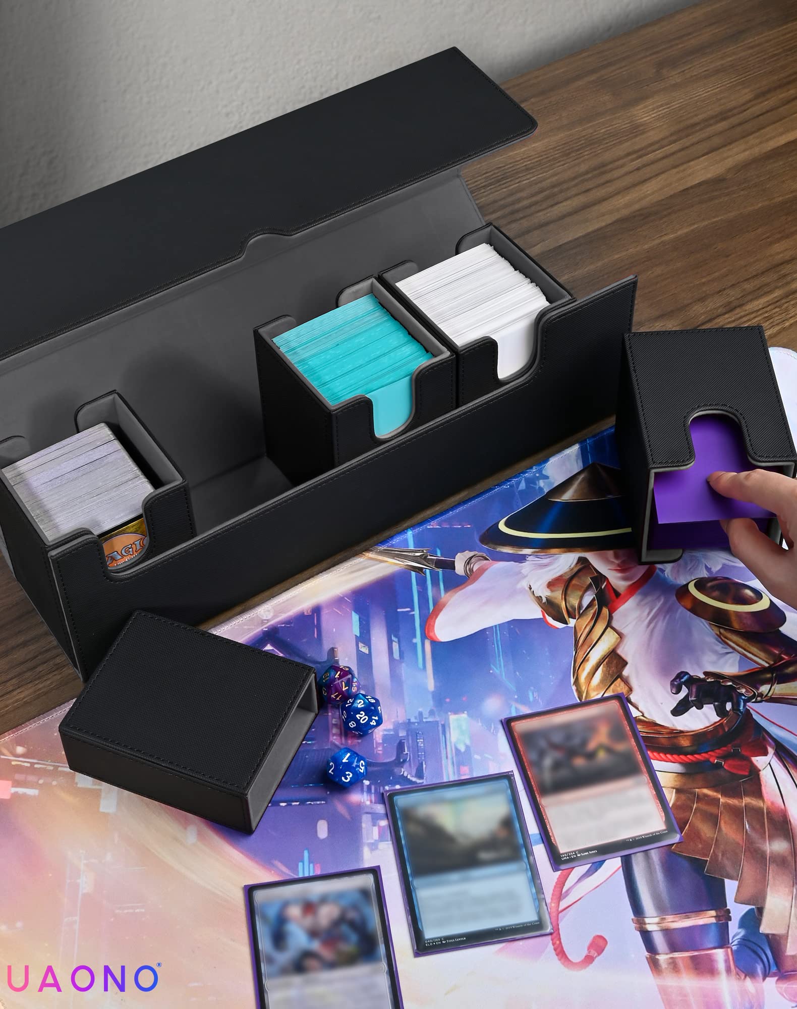 UAONO microfiber lining and waterproof leather protect cards