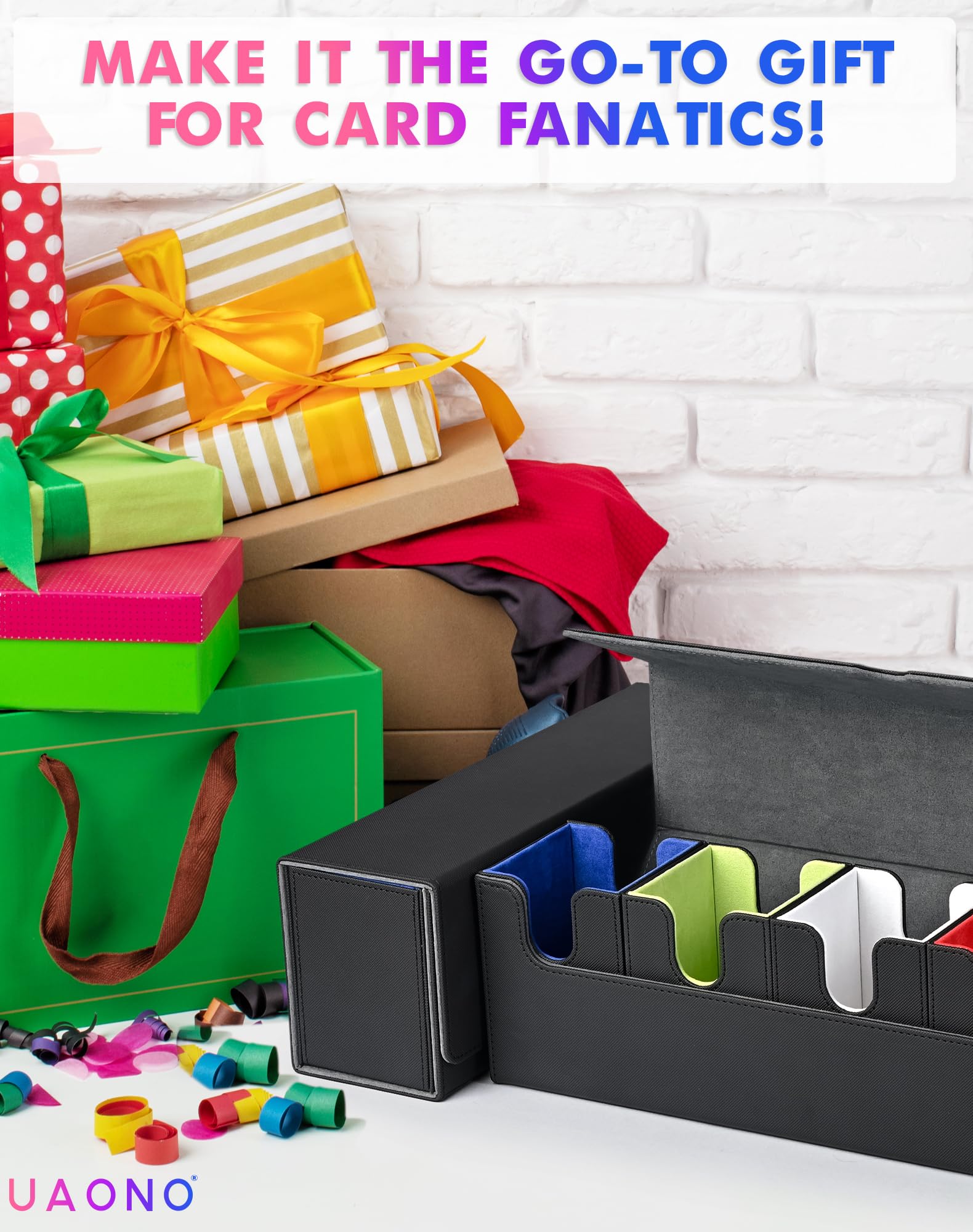 UAONO microfiber lining protects cards from scratches during handling
