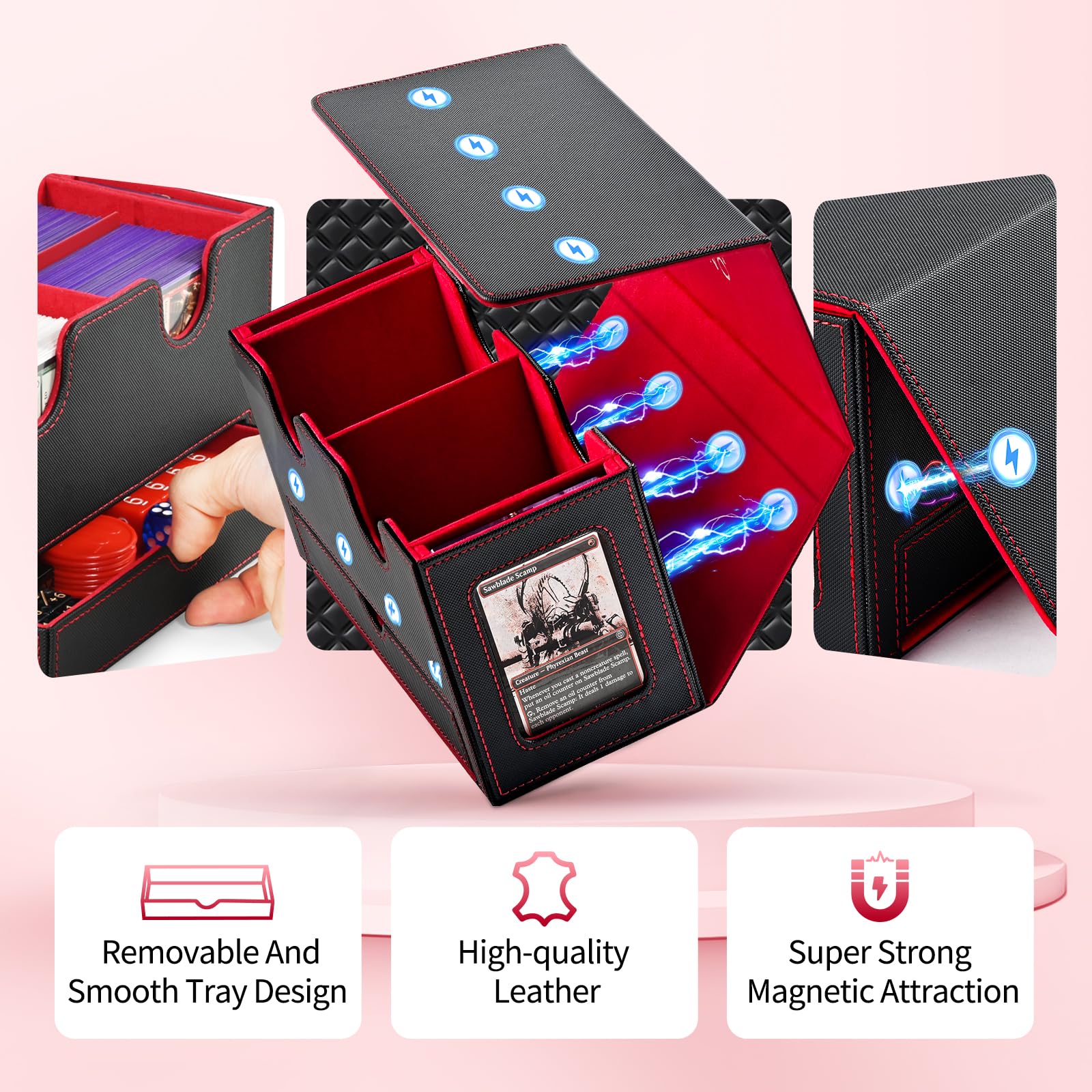 UAONO outer PU leather and microfiber inner protect cards from scratches