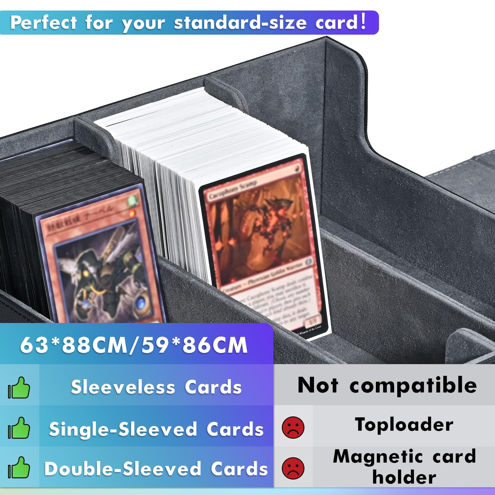 UAONO dividers and magnetic supports organize your deck collection