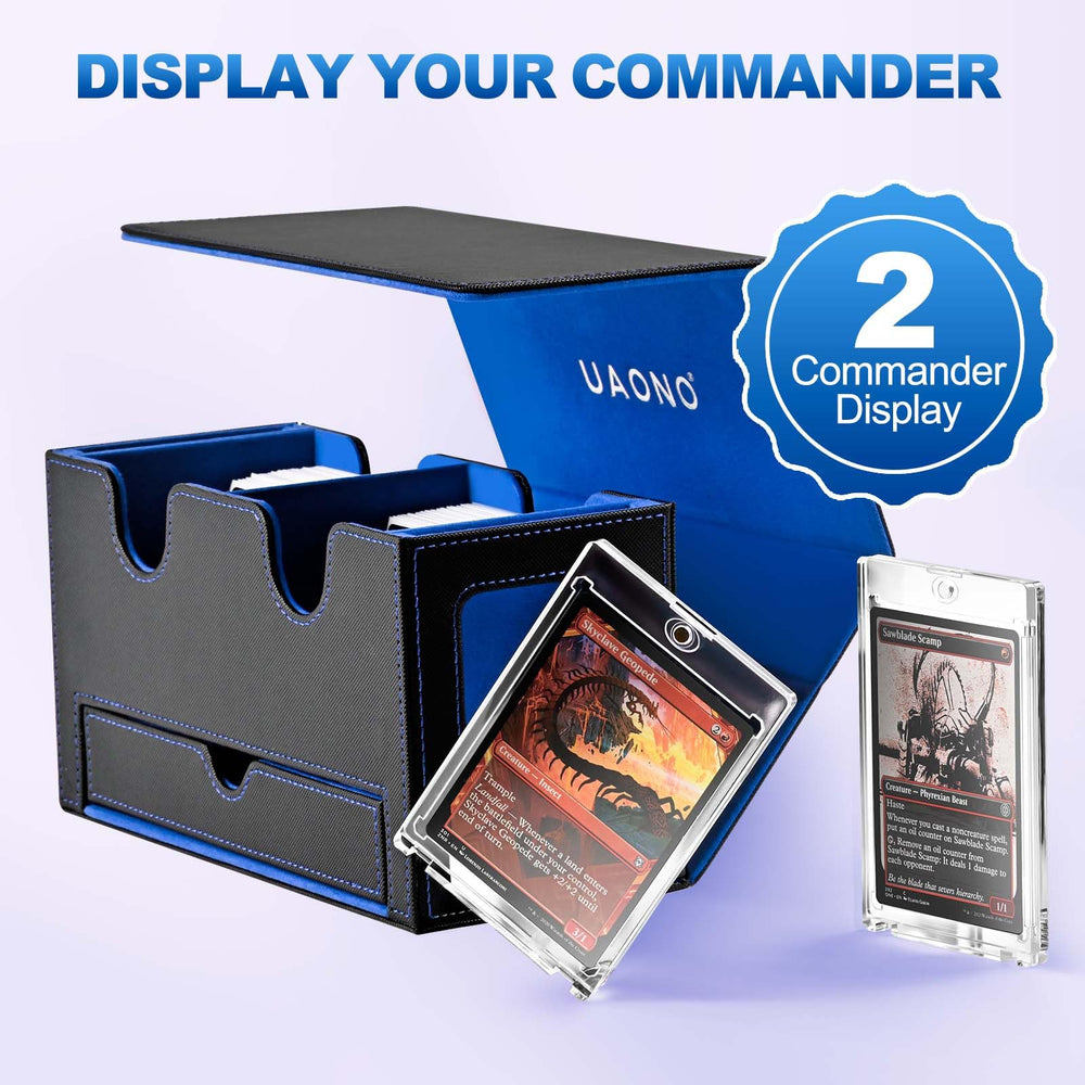 UAONO storage box accommodates 400+ unsleeved cards for organized gameplay