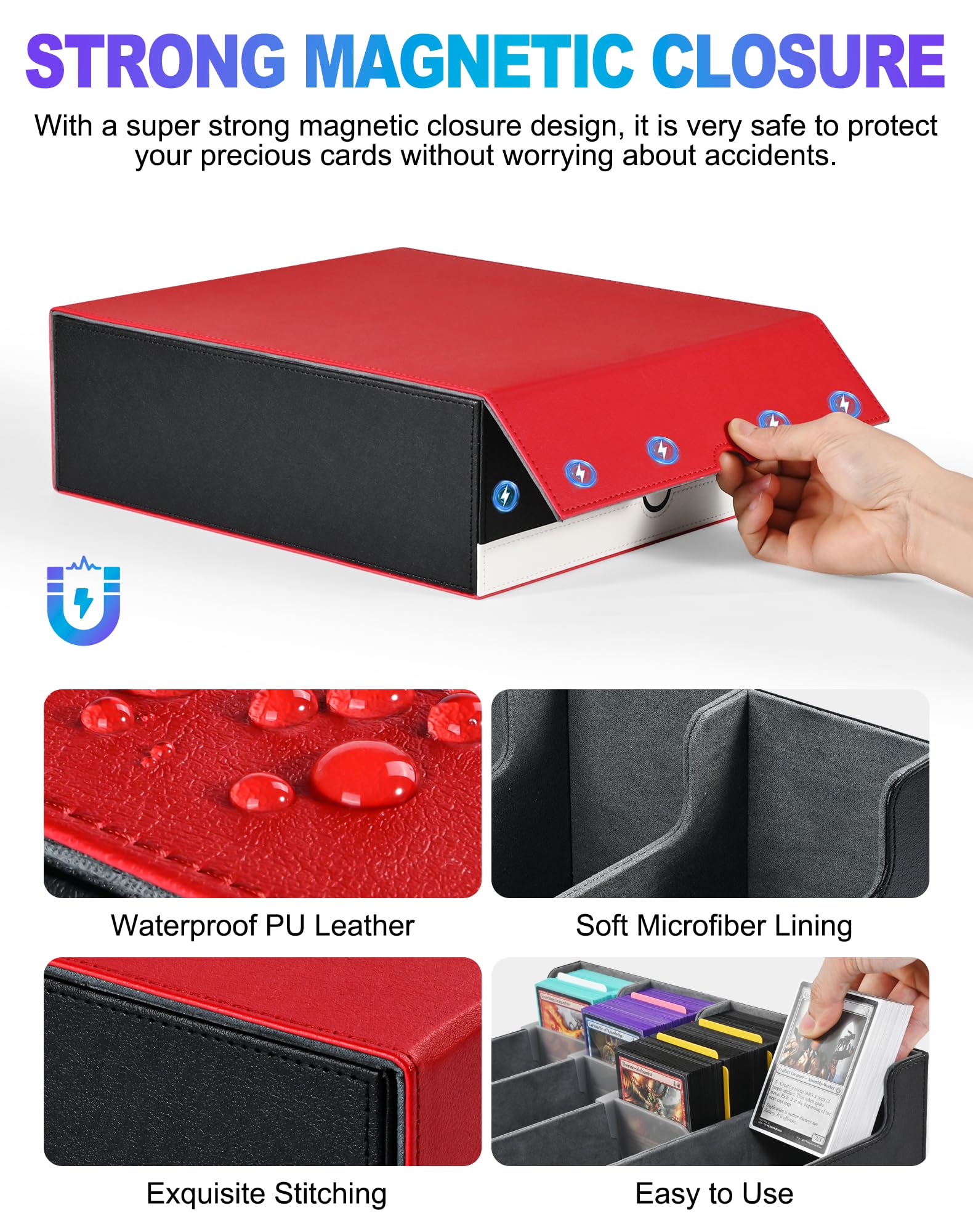 UAONO magnet closure keeps the deck box securely shut during transport