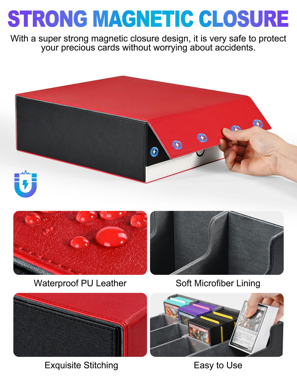 UAONO magnet closure keeps the deck box securely shut during transport
