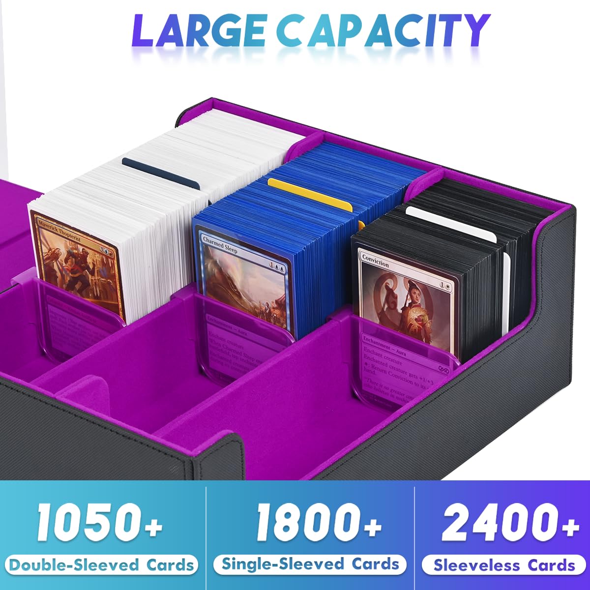 UAONO magnetic closure keeps cards securely stored during transport.