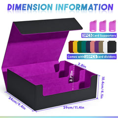 UAONO card storage box open lid for easy access during trading sessions.