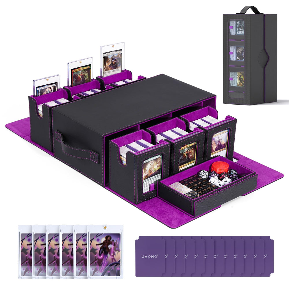 UAONO Commander Deck Box with six-deck modular system for organized MTG play