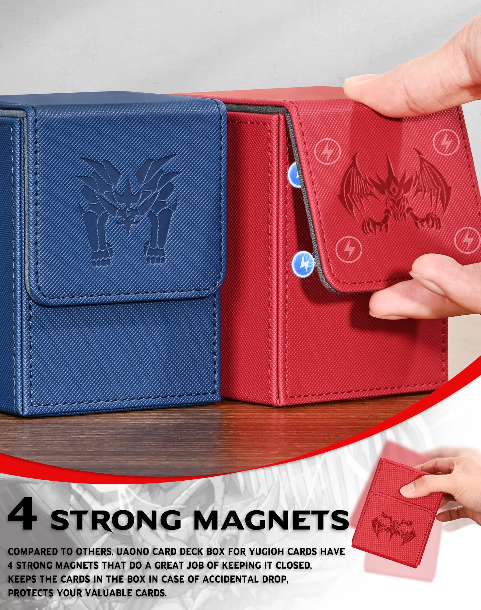 UAONO Extinction Dragon deck box embossed dragon design adds distinctive style