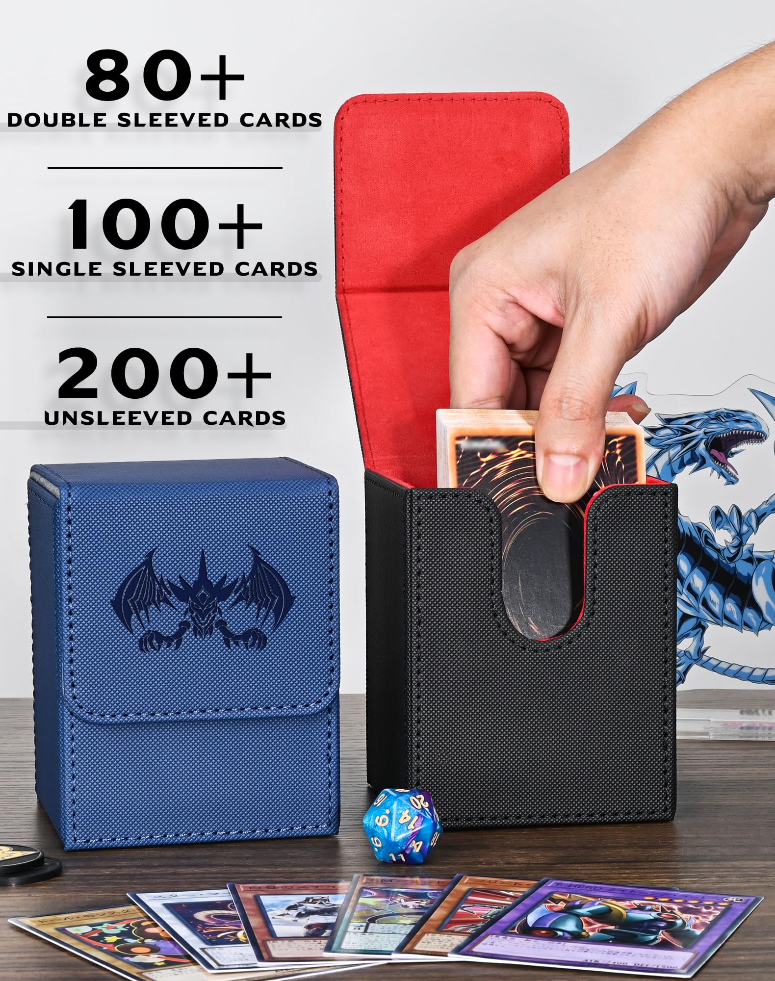 UAONO Extinction Dragon deck box magnet closure keeps cards safe during travel