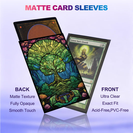 UAONO MTG Forest sleeves back matte texture reduces fingerprints during shuffling.