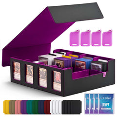 UAONO Trading Card Storage Box commander display slots showcase favorites at a glance.