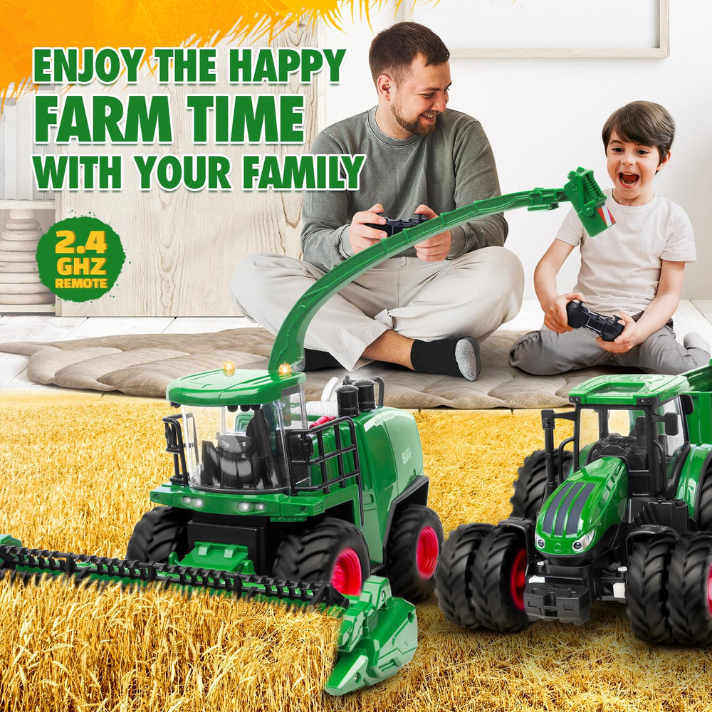 Uarzt combine harvester toy with interchangeable heads for diverse farming scenes