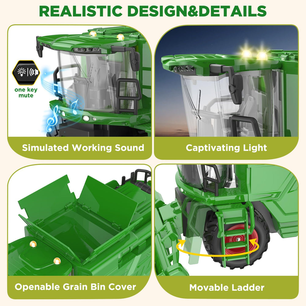 Uarzt corn head rotation feature demonstrates moving parts during pretend farming.