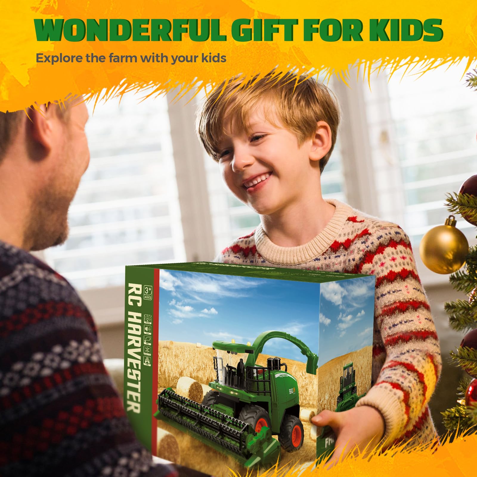 Uarzt harvester toy featuring working headlights and sound effects for immersive fun