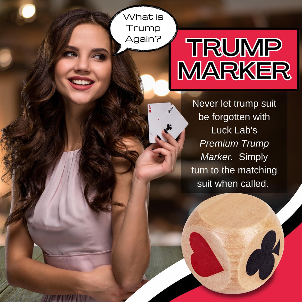UAYBABU Trump Marker Dice showing color icons for spades hearts clubs diamonds