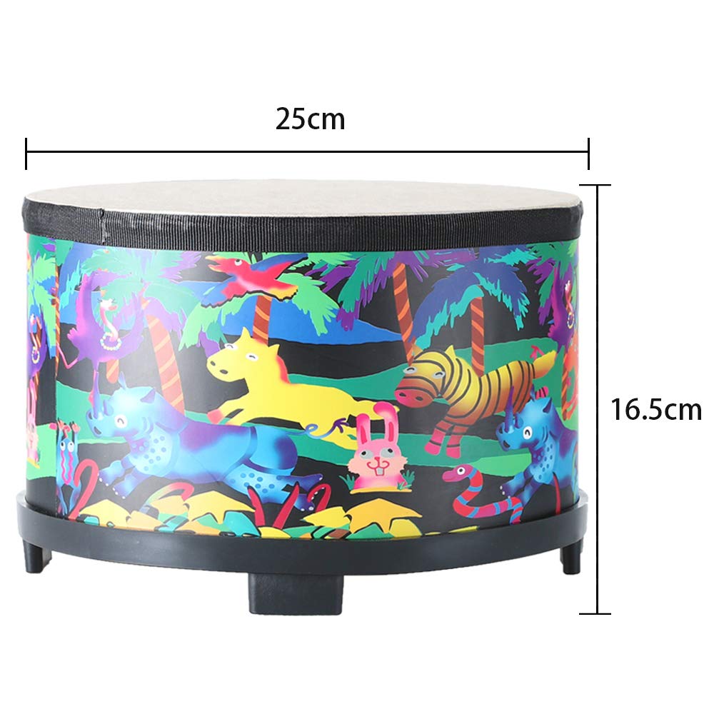 Ubblove Floor Tom Drum closeup head shows imitation sheepskin for bright tones