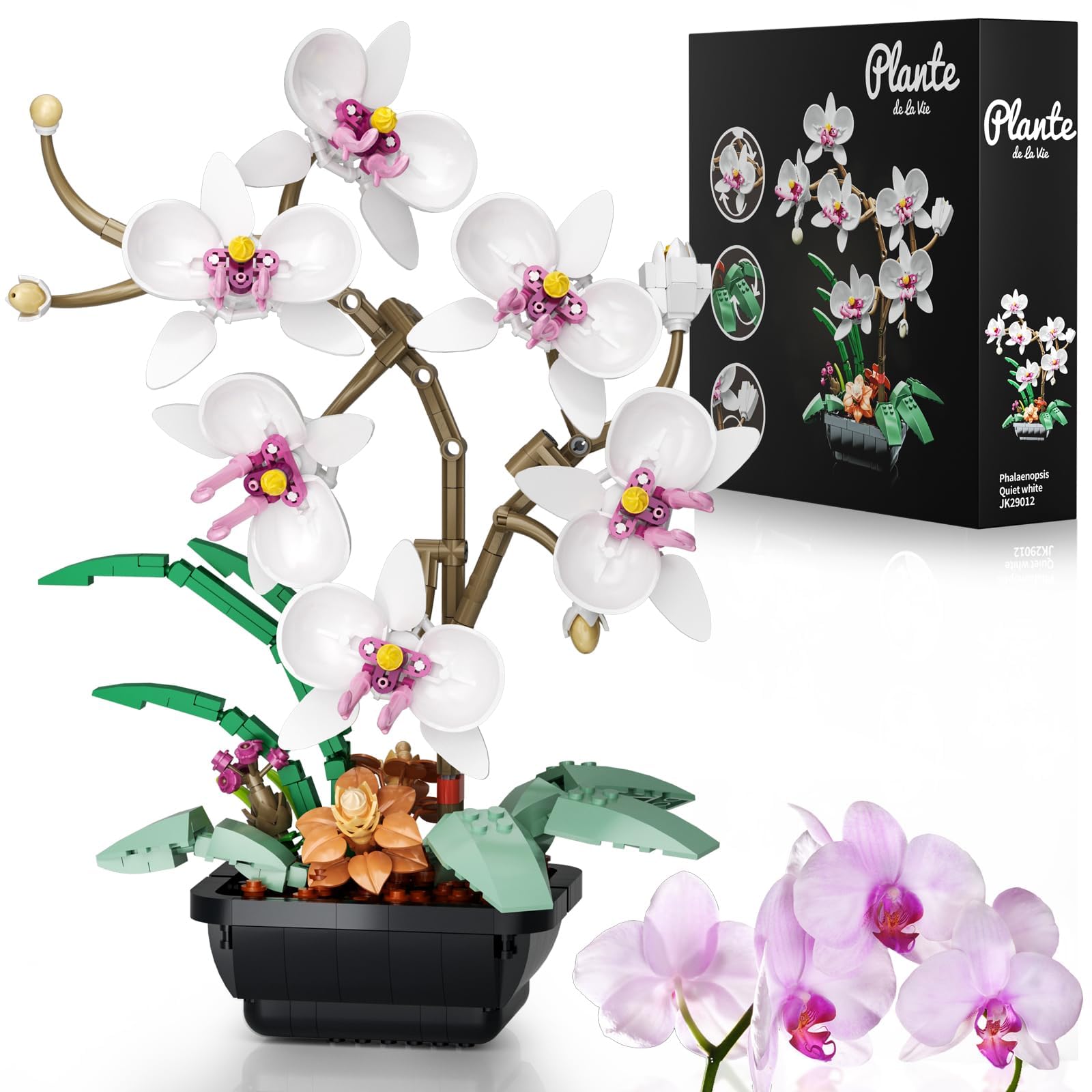 Ubrixmen orchid bonsai assembly shows life-like detailing for home decor.