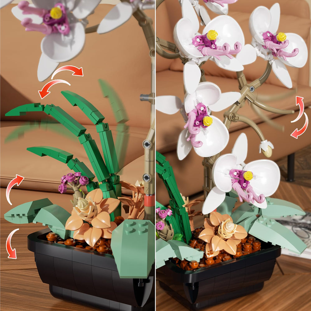 Ubrixmen Orchid Bonsai rotation reveals dynamic angles in the model.