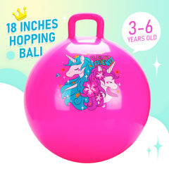U&C Planet hopper ball features non-slip bottom and grip handle.