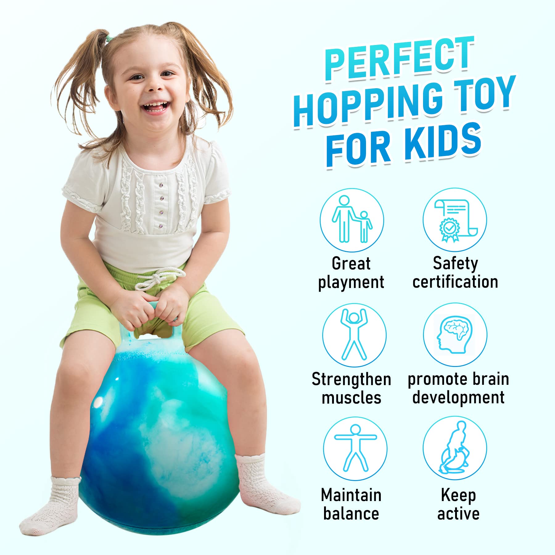 U&C Planet hopper ball non-slip bottom prevents slips during bouncing