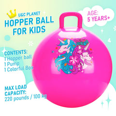 U&C Planet thick PVC hopper ball built for durable bouncing adventures