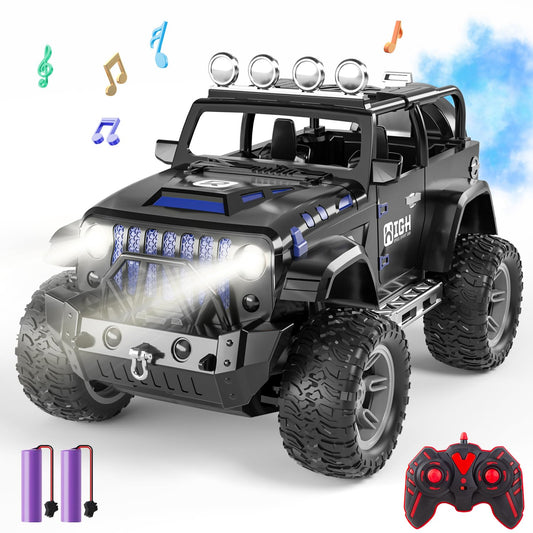 UCAI 1:16 RC car front headlights illuminate play scenes with realism