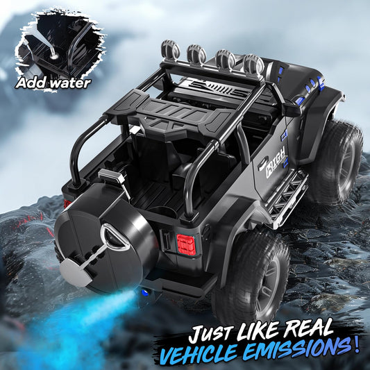 UCAI 1:16 RC car rear spray mist creates dramatic outdoor moments