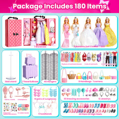 UCanaan doll and suitcase visual focus, supports portable play and easy cleanup.