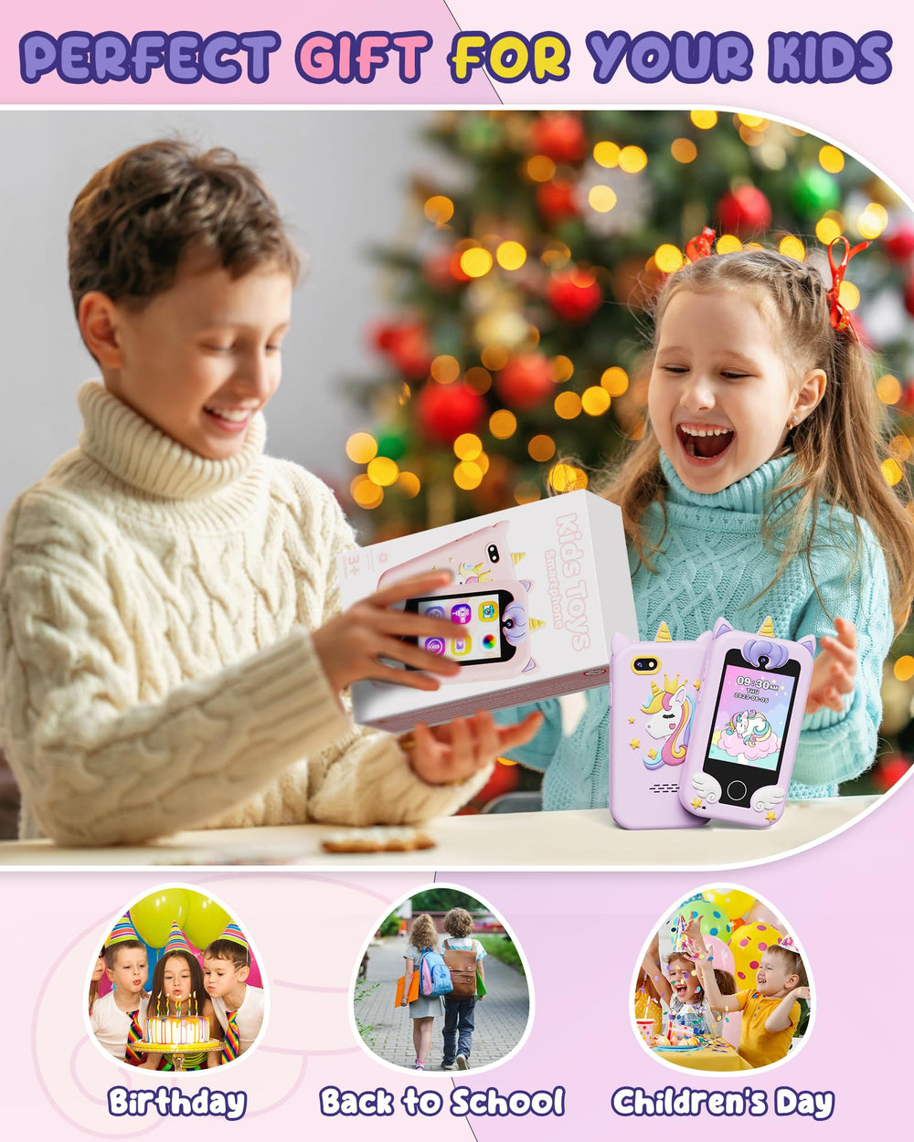 UCIDCI Kids Phone gift box, ready for gifting.