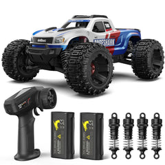 UDIRC Fast All-Terrain RC Car front view showcases rugged chassis for outdoor adventures.