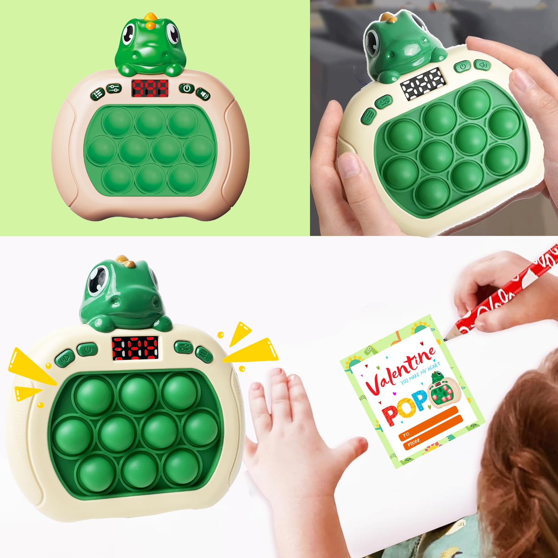 Ueghz pop-push handheld game offers quick, satisfying tactile feedback during play.