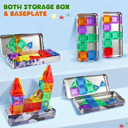 Colorful tiles close-up showing shapes and patterns to support early learning.