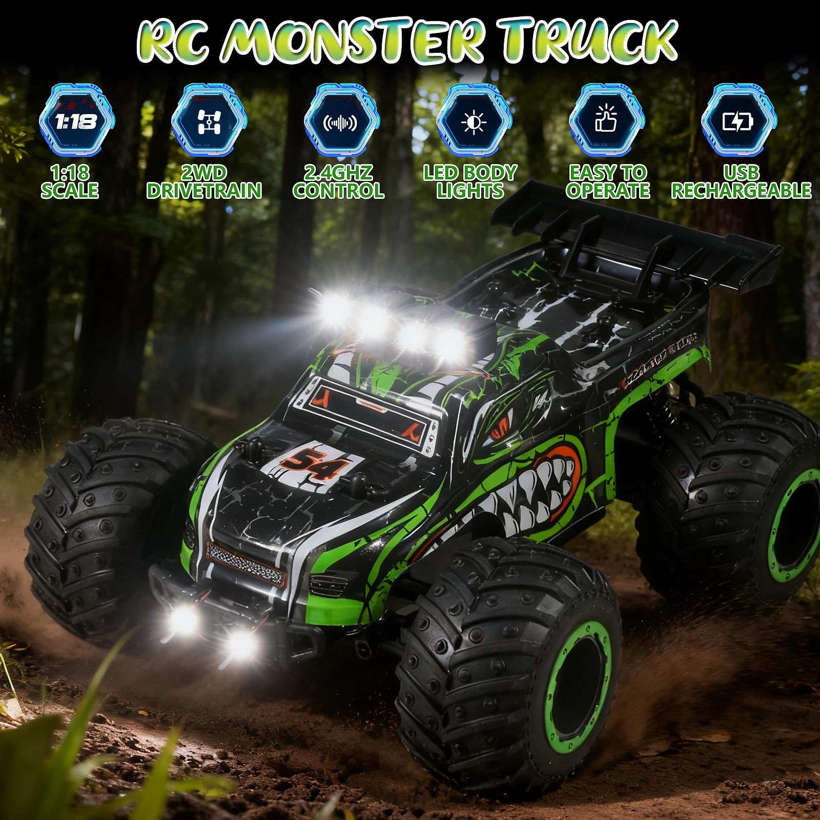 2WD control delivers smooth steering for beginners and quick turns