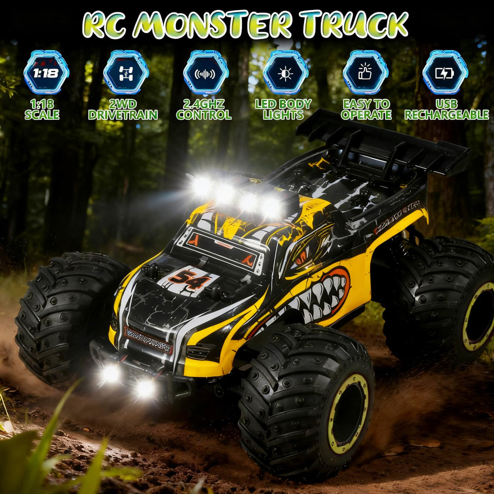 Ufilni off road truck deep tread tires grip grass gravel and sand.