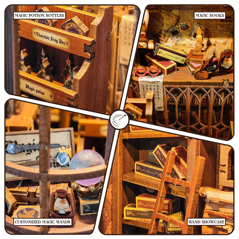 UFLJPKS Book Nook Kit premium wood with smooth edges